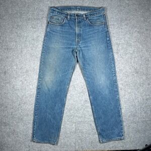 Vintage Levi's 505 Denim Jeans Men 34x30(32x29) Blue 505 straight USA Made 90s